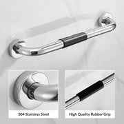 Plantex Stainless Steel Grab Bar for Toilet with Grip/20-inch Anti-Slip Handle for Bathroom Support - Pack of 1 (Chrome)