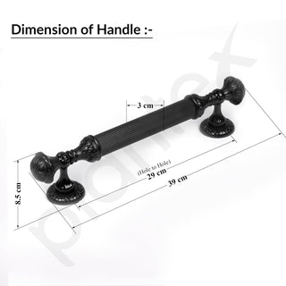 Plantex Heavy Duty Main Door Handle - 15-Inch Pull Push Handle for Home Decor - Pack of 1 (320-Black Finish) - 3 Years Warranty