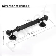 Plantex Heavy Duty Main Door Handle - 15-Inch Pull Push Handle for Home Decor - Pack of 1 (320-Black Finish) - 3 Years Warranty