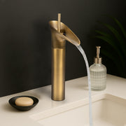 Plantex Pure Brass Basin Mixer Tap Hot & Cold/Single Lever Pillar Cock Water Tap for Wash Basin/Deck Mount-(Brass Antique)