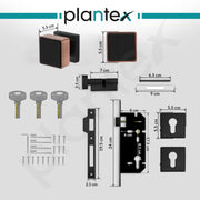 Plantex Heavy Duty Door Lock/Main Door Mortise Knob Lock/Handle Set for Home/Office/Door Accessories - (PT-011 Copper Antique & Black)