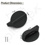 Plantex Knobs for Drawers/Drawer Knobs/Round Knob for Cabinets/Pull-Push Knobs for Kitchen/Bedroom/Drawer - Pack of 2 (Black)
