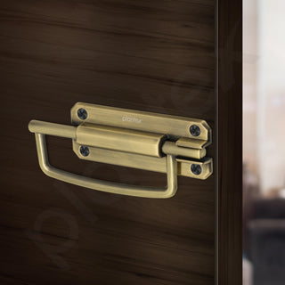Plantex Door Stopper/5 Inch Baby Latch Kadi/Door Latch for Bathroom/Door Lock for Home/Office Doors - Pack of 3 (Brass Antique)