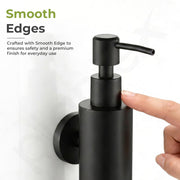 Plantex Liquid Soap Dispenser for Bathroom/304 Grade Stainless Steel Shampoo Dispenser/Round Hand wash Dispense/Bathroom Accessories - Pack of 1 (Regent, PVD Black)