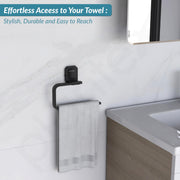 Plantex 304 Stainless Steel Napkin Holder for Wash Basin/Towel Ring for Bathroom/Towel Hanger/Bathroom Accessories - Cute (Black)