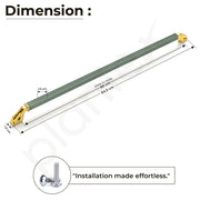 Plantex Aluminium Cabinet Handle/600mm Wardrobe Handle for Home/Cupboard Door Pull-Push Handles for Office - Pack of 2 (Green & Gold)