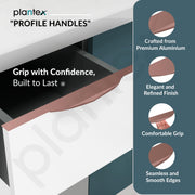 Plantex Profile Handle for Kitchen Cabinet/32 Inch Aluminium Drawer Profile Handle/Wardrobe Pull Handle for Home/Office/Hotel - Pack of 5 (Rose Gold)