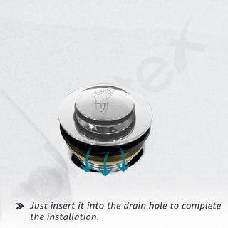 Plantex Pure Brass Bathtub Overflow with Chain Plug and Waste Coupling/Overflow Set/Durable and Stylish Design for Efficient Drainage and Easy Installation - (Chrome)