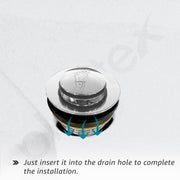 Plantex Pure Brass Bathtub Overflow with Chain Plug and Waste Coupling/Overflow Set/Durable and Stylish Design for Efficient Drainage and Easy Installation - (Chrome)