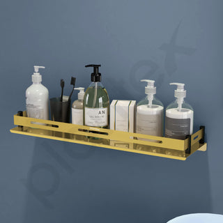 Plantex Shelf for Bathroom/Stainless Steel Shelf/Multipurose Shelf for Bathroom/Bathroom Accessoriece - (18 x 5 Inch, PVD Gold)