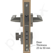 Plantex Door Lock for Home/Main Door Lock Set with 3 Years of Warranty Mortise Lock for Door with Brass Lock Body & Cylinder(7083-Satin Black)