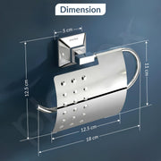Plantex 304 Grade Stainless Steel Toilet Paper Roll Holder/Toilet Paper Holder/Tissue Paper Roll Holder
for Bathroom Accessories - Squaro (Chrome)
