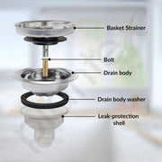 Plantex Coupling for Kitchen Sink/Stainless Steel Waste Coupling/Round Shape Coupling - Pack of 1 (Deluxe, Chrome Finish)