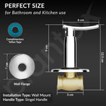 Plantex Concealed Stop Cock/15mm Pure Brass Concealed Stop Valve Tap for Bathroom with Teflon Tape & Brass Adjustable Wall Flange – (Star, Chrome)