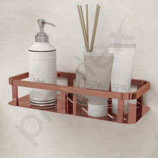 Plantex Stainless Steel 304 Grade Shelf for Bathroom/Storage Organizer/Kitchen Rack - Bathroom Accessories - Pack of 1 (12X5 Inches-PVD Rose Gold Finish)