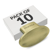 Plantex Knob for Drawer/Cabinets Drawer Knobs/Pull-Push Knobs for Kitchen & Bedroom Drawer - Pack of 10 (Oval, Brass Antique)
