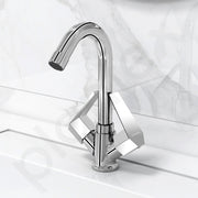 Plantex Sink Tap for Kitchen Basin with Teflon Tape/Kitchen Mixer Tap with 360Ã‚Â° Swivel Spout/Hot and Cold Mixer (Celesiya-1240-Chrome)