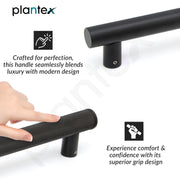 Plantex Main Door Handle/Stainless Steel & Aluminium Door Handle/600mm Pull-Push Handle for Home/Office/Hotel - Pack of 1 (DTMD-409, Black)
