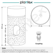 Plantex Ceramic Pedestal Basin for Bathroom/One Piece Pedestal Free Standing Round Wash Basin for living Room/Hotel (Beige)