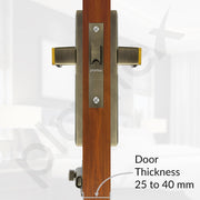 Plantex Heavy Duty Door Lock ÃƒÂ¢Ã¢â€šÂ¬Ã¢â‚¬Å“ Bathroom Door Lock/Mortise 8inch Keyless Plate Handle Set for Home/Bathroom/Store Room/Balcony/Office with Baby Latch (8085, Brass Antique & PVD Gold)