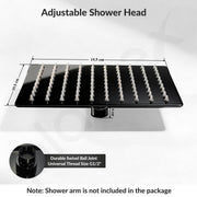 Plantex Stainless Steel Overhead Shower 8 x 8 inch with Water-Saving Technology/High pressure Rain Shower Head without Arm/Bathroom Shower -(Ultra Slim-PVD Black)