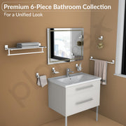 Plantex High Grade Stainless Steel Folding Towel Rack with Stainless Steel 304 Grade Darcy Bathroom Accessories Set 5pcs (Towel Rod/Napkin Ring/Tumbler Holder/Soap Dish/Robe Hook)