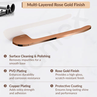 Plantex Smero Brass Towel Hanger for Wash Basin/Napkin Holder for Bathroom/Towel Ring/Towel Holder/Bathroom Accessories (Smart - PVD Rose Gold Finish)