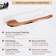 Plantex Smero Brass Towel Hanger for Wash Basin/Napkin Holder for Bathroom/Towel Ring/Towel Holder/Bathroom Accessories (Smart - PVD Rose Gold Finish)