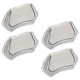 Plantex Drawer Kadi/3 Inch Chest Handle for Drawer/Rectangular Cabinet Kadi/Pull-Push Kadi for Home/Office Drawer - Pack of 4 (DTK-296, Satin White & Chrome)