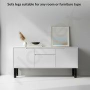 Plantex 6 Inch Sofa Leg for Bed Furniture/Aluminium Sofa Leg for Table/Support Legs/Furniture Leg - Pair of 1 (2 Piece) (DTS-77, Black)