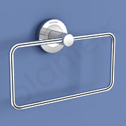 Plantex Stainless Steel Towel Ring for Bathroom/Wash Basin/Napkin-Towel Hanger/Bathroom Accessories (Chrome-Rectangular) - Pack of 3