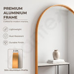 Plantex Aluminium Frame Mirror for Bathroom/Wall Mount Capsule Mirror for Bedroom/Dressing Room/Living Room/Entryway - (Gold, 18x30 Inch)
