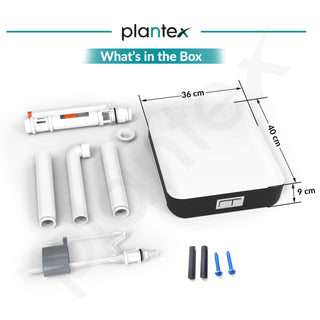 Plantex Cistern Flush Tank/Dual & SlimTone 7Ltr Water Capacity Polypropylene/Commode Flush Tank for Bathroom with Internal Accessories Pack of 1 (Black & White)