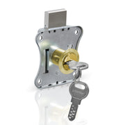 Plantex Drawer Lock/20mm Brass Lock for Cupboard/Multipurpose Cupboard Lock with Key for Home/Office - Pack of 1 (Gold)