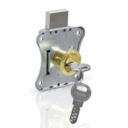 Plantex Drawer Lock/20mm Brass Lock for Cupboard/Multipurpose Cupboard Lock with Key for Home/Office - Pack of 1 (Gold)