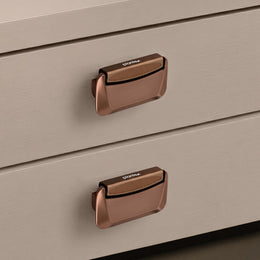 Plantex Drawer Kadi/3 Inch Chest Handle for Drawer/Rectangular Cabinet Kadi/Pull-Push Kadi for Home/Office Drawer - Pack of 2 (DTK-295, Rose Gold)