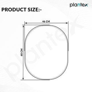 Plantex Frameless Mirror for Bathroom/Dressing Room/Living Room/Bedroom/Entryway - Capsule Shape (18 X 24 Inch)