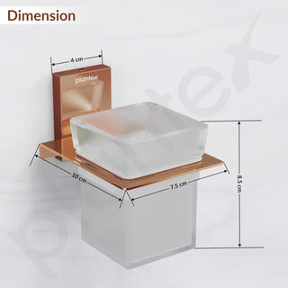 Plantex 304 Grade Stainless Steel Glass Tumbler Holder/Toothbrush Holder for Bathroom/Bathroom Accessories – Pack of 1 (Crystal, PVD Rose Gold)