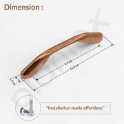 Plantex Cabinet Handle/96mm Handle for Wardrobe/Kitchen Handle/Pull-Push Handle for Home/Office - Pack of 1 (Rose Gold)