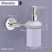 Plantex 304 Grade Stainless Steel Liquid Soap Dispenser/Shampoo Dispenser/Hand Wash Dispenser/Bathroom Accessories - Daizy (Chrome)