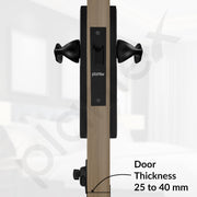Plantex Heavy Duty Door Lock ÃƒÂ¢Ã¢â€šÂ¬Ã¢â‚¬Å“ Bathroom Door Lock/Mortise 8inch Keyless Plate Handle Set for Home/Bathroom/Store Room/Balcony/Office with Baby Latch (8106, Z-Black)