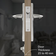 Plantex Heavy Duty Door Lock ÃƒÂ¢Ã¢â€šÂ¬Ã¢â‚¬Å“ Bathroom Door Lock/Mortise 8inch Keyless Plate Handle Set for Home/Bathroom/Store Room/Balcony/Office with Baby Latch (8105, Matt)