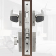 Plantex Main Door Lock/Mortise Lock for Door with 3 Years of Warranty - Robust Door Lock for Home with Brass Lock Body & Cylinder (PT-007- Satin - Black)
