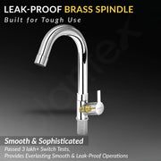 Plantex Kitchen Sink Tap with Water Saving Aerator/Sink Tap for Kitchen Basin with 360Ã‚Â° Swivel Spout/Bathroom Accessories - (Rio, Chrome)