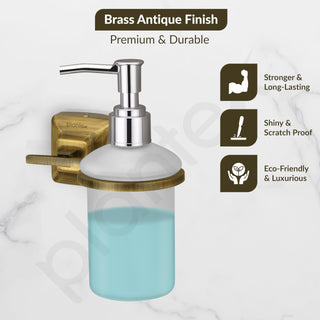 Plantex 304 Grade Stainless Steel Liquid Soap Dispenser/Shampoo Dispenser/Hand Wash Dispenser/Bathroom Accessories - Squaro (Antique)