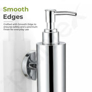 Plantex Liquid Soap Dispenser for Bathroom/304 Grade Stainless Steel Shampoo Dispenser/Round Hand wash Dispense/Bathroom Accessories - Pack of 1 (Regent, Chrome)