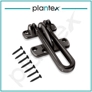 Plantex Heavy Duty Swing Bar Lock/Door Safety Guard with High Security Auxiliary Lock for Home/Office/Hotel - Pack of 4 (SH-42, Nickle-Black Finish)