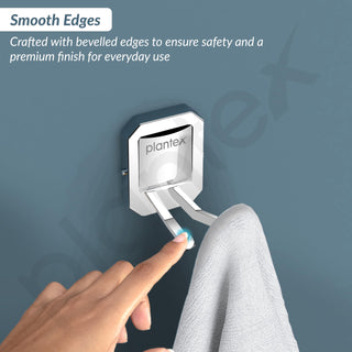 Plantex 304 Grade Stainless Steel Robe Hook/Cloth-Towel Hanger/Door Hanger Hook/Bathroom Accessories - Cute (Chrome)