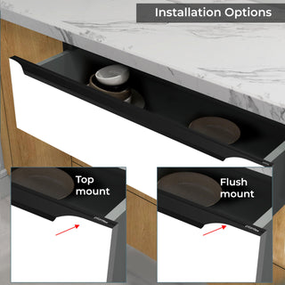 Plantex Profile Handle for Kitchen Cabinet/36 Inch Alluminium Drawer Profile Handle/Wardrobe Pull Handle for Home/Office/Hotel - Pack of 5 (Black)