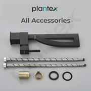 Plantex Pure Brass Faucet for Wash Basin | Hot & Cold Mixer Tap for Basin | 360Ãƒâ€šÃ‚Â° Rotation Faucet for Bathroom- (Black)